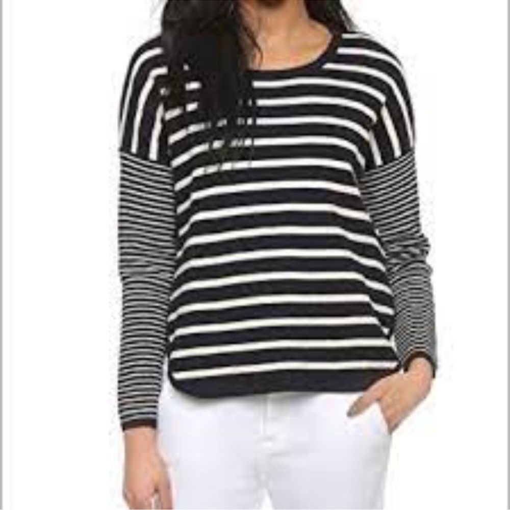 Madewell Curved Hem Striped Sweater